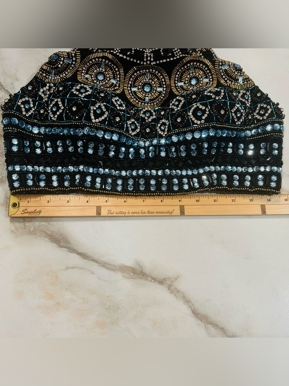 Sherri Hill Beaded High Neck Halter Crop Top - Picture 4 of 6
